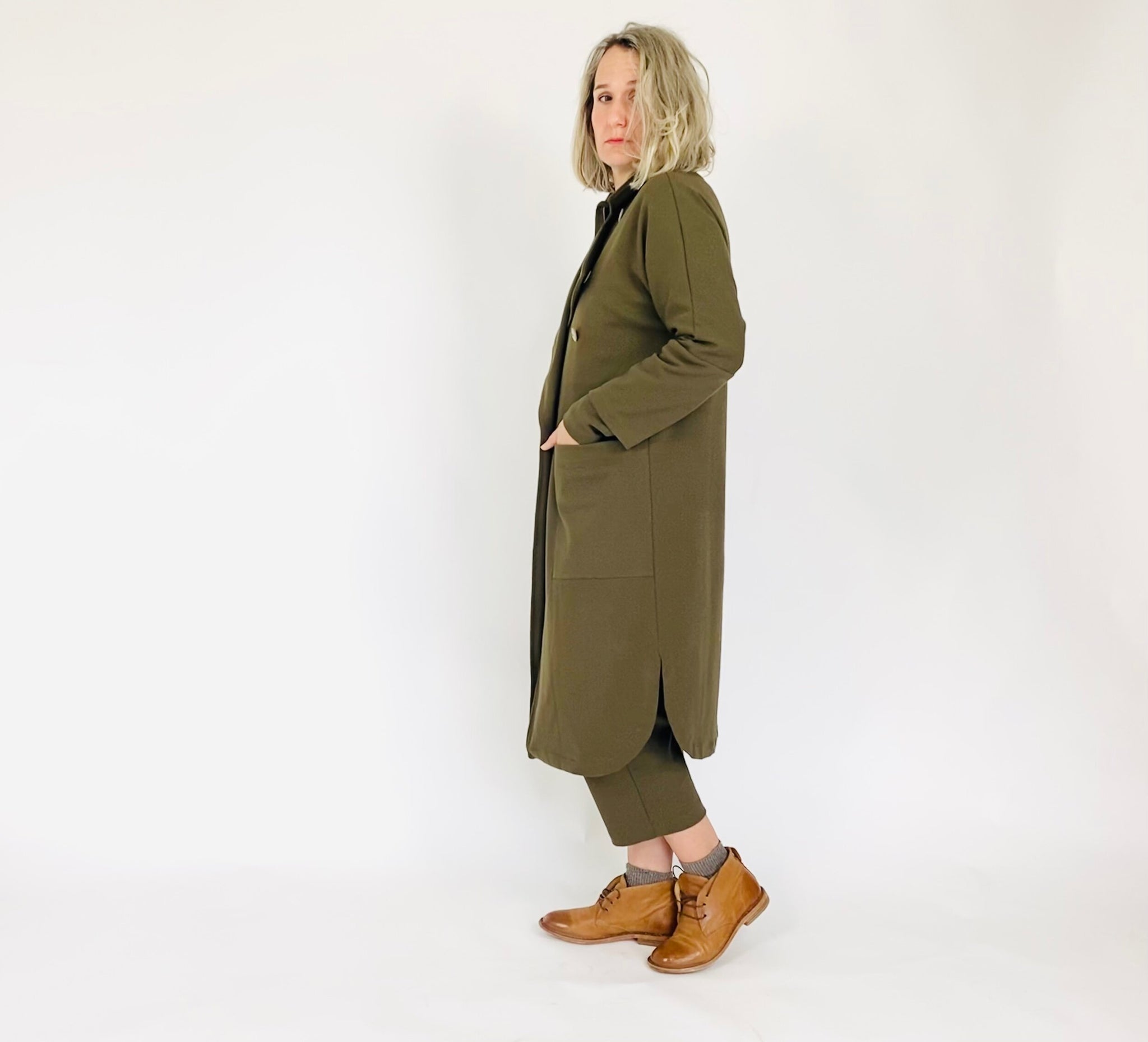 RODOLFA ABRIGO KHAKI OSCURO