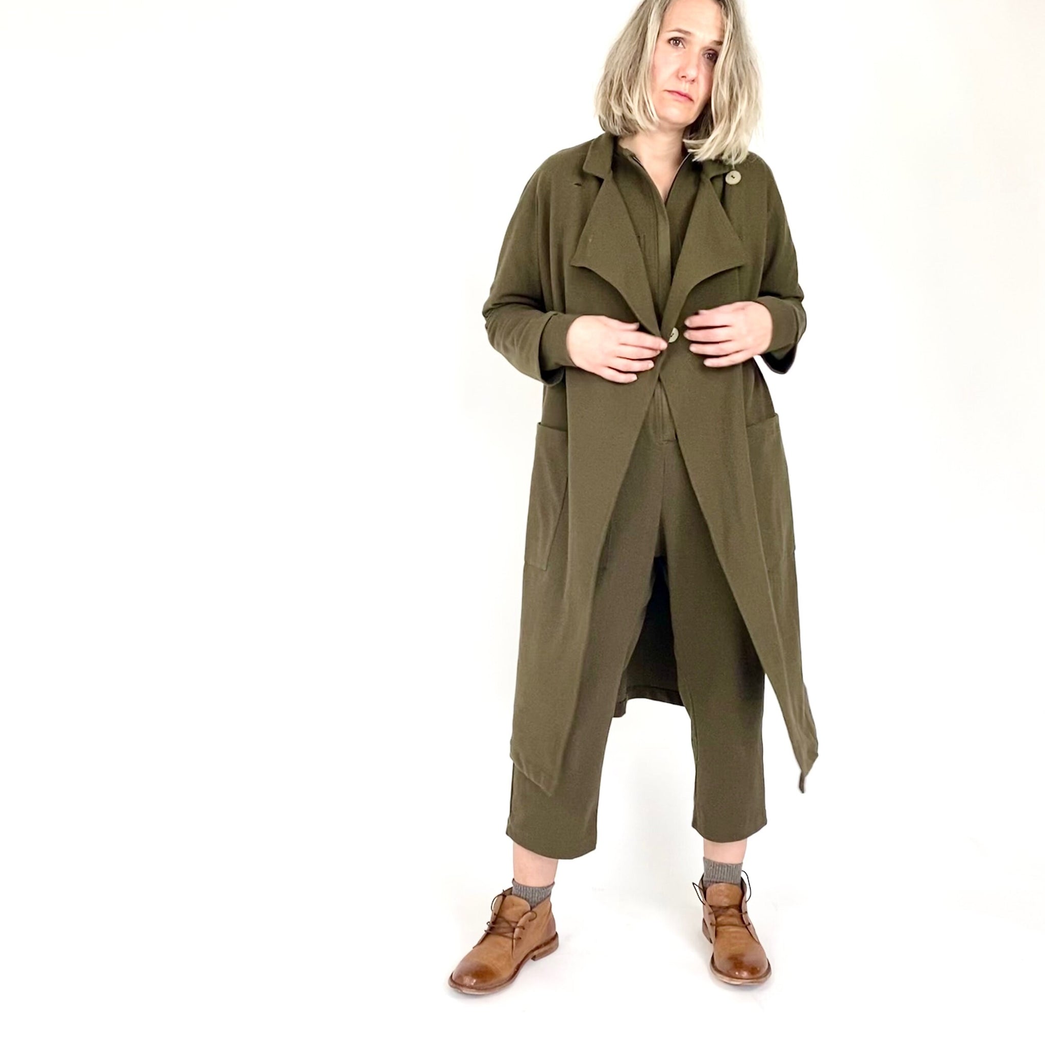 RODOLFA ABRIGO KHAKI OSCURO