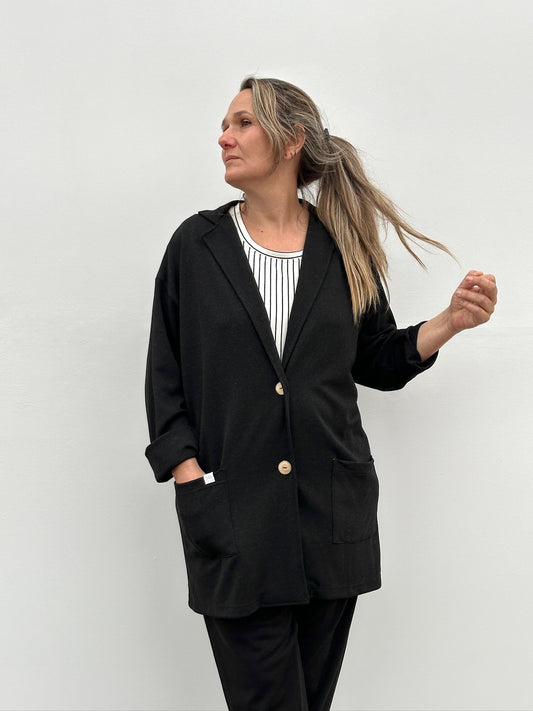 MAITE BLAZER NEGRO JASPEADO