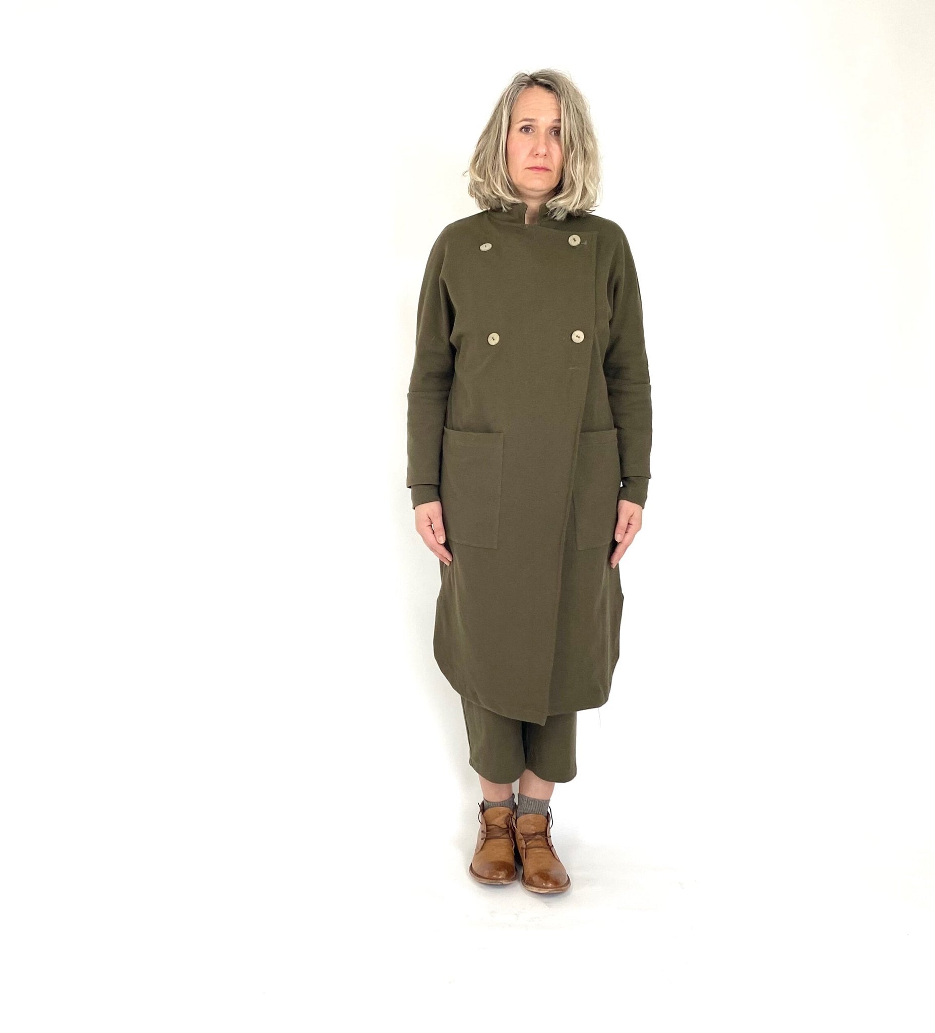 RODOLFA ABRIGO KHAKI OSCURO