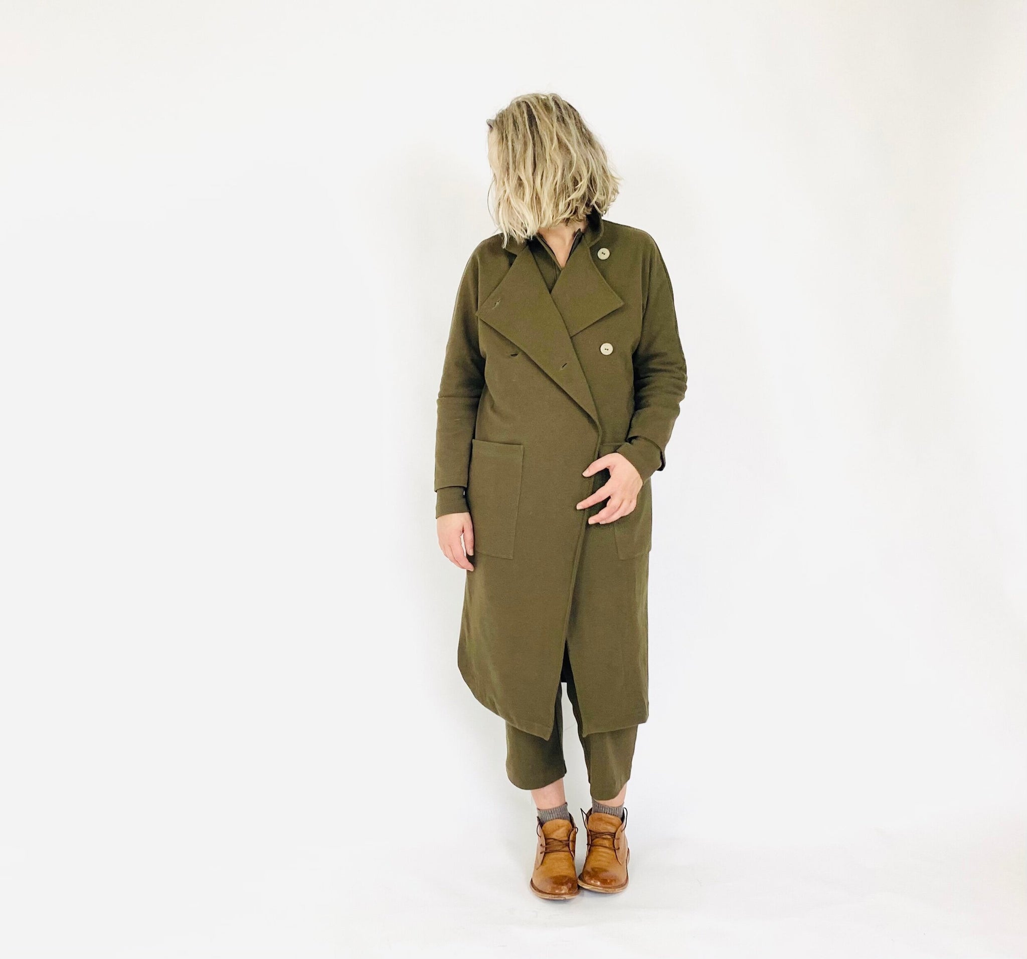 RODOLFA ABRIGO KHAKI OSCURO