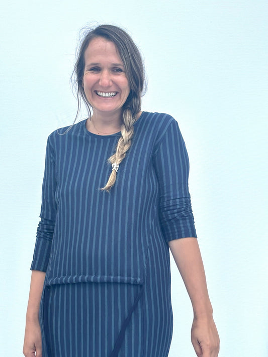 SOKA VESTIDO A RAYAS AZUL