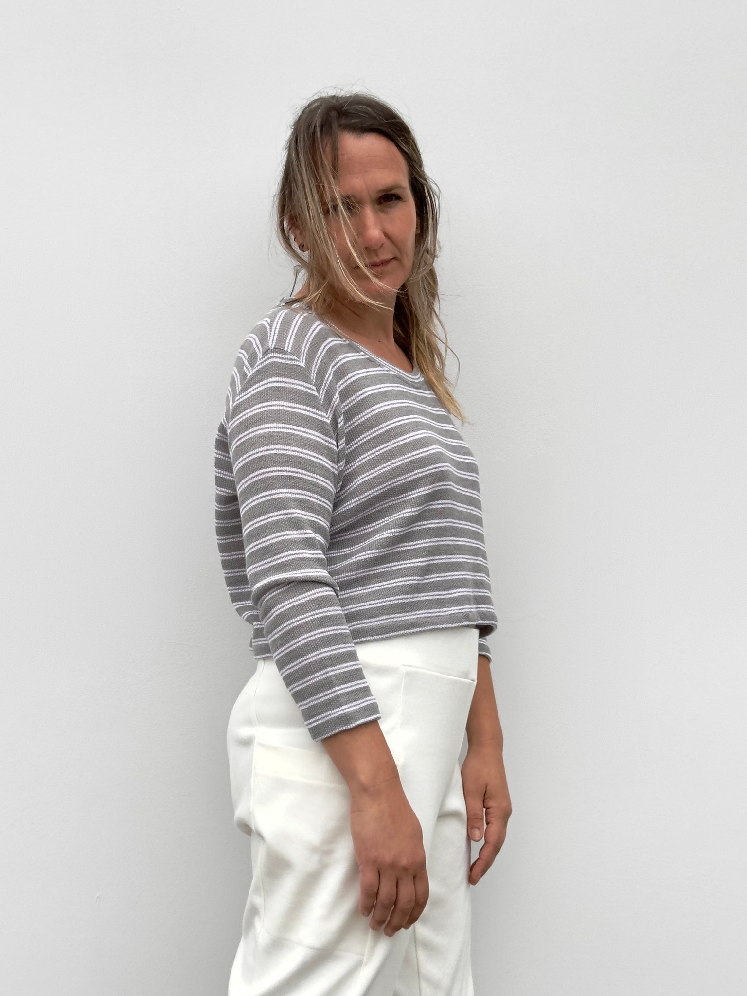 KROP TOP M/ LUZE GRIS MARRADUNA