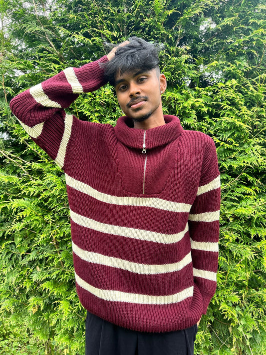 ITSASO JERSEY A RAYAS BURDEOS