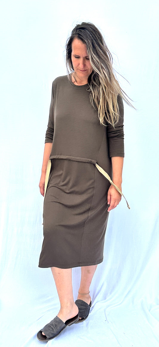 SOKA VESTIDO KHAKI OSCURO