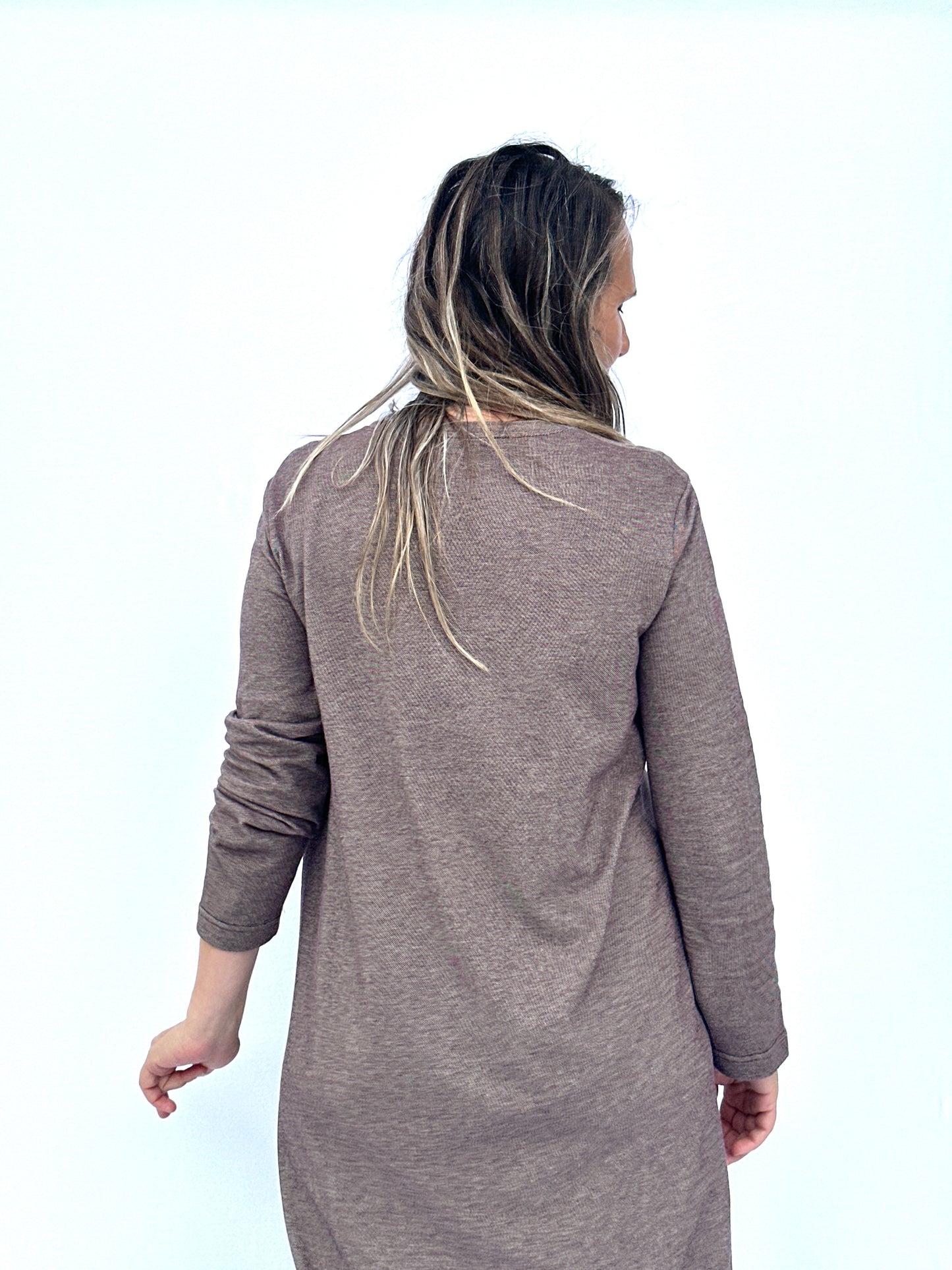 SOKA VESTIDO MARRON JASPEADO