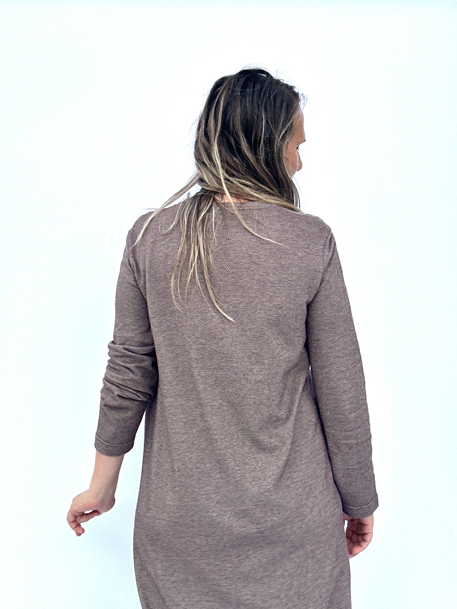 SOKA VESTIDO MARRON JASPEADO