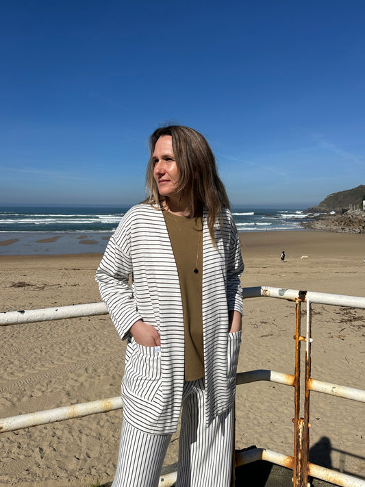 IRUNE CHAQUETA UDA RAYAS VERDE