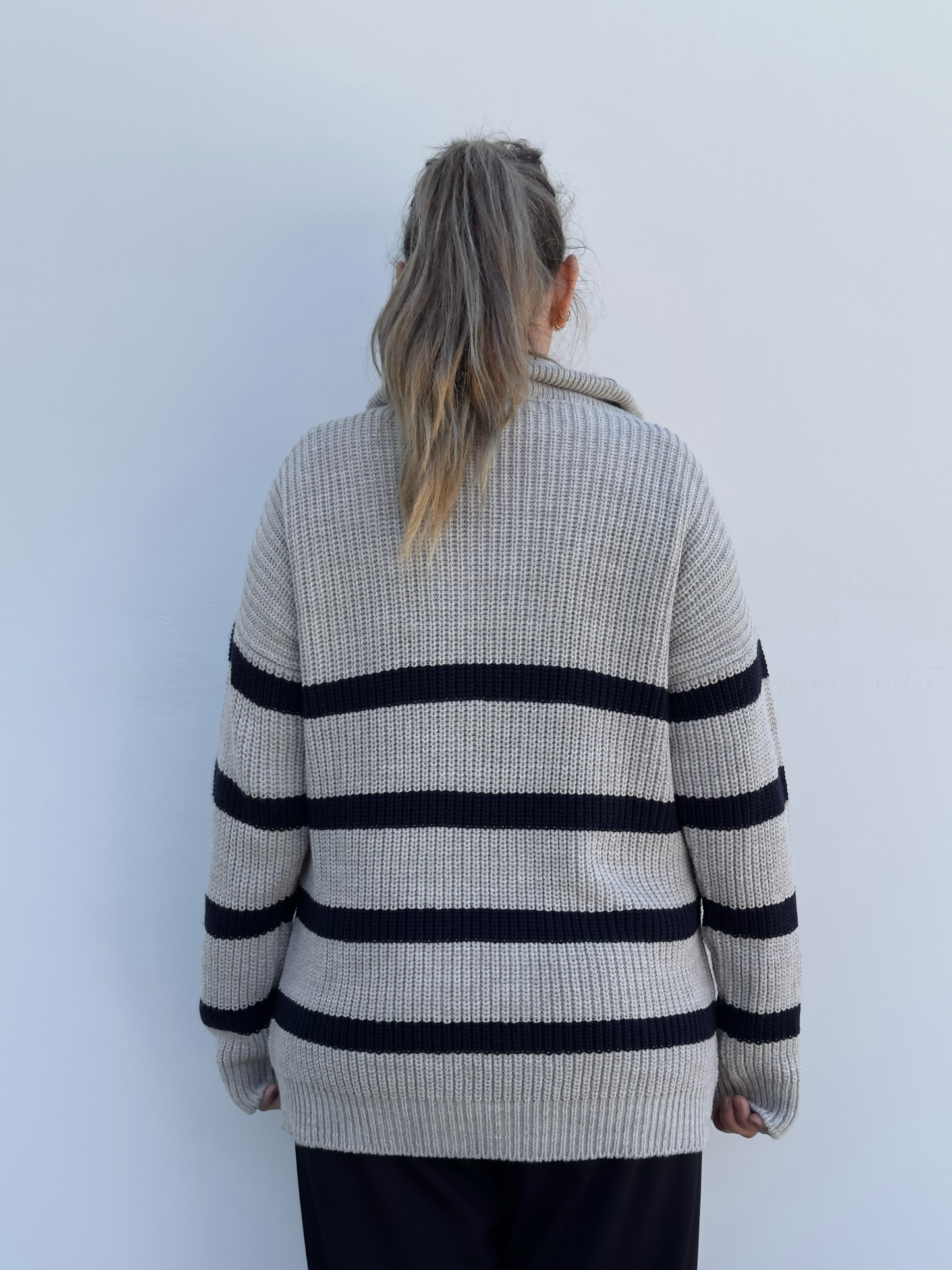 ITSASO JERSEY A RAYAS GRIS