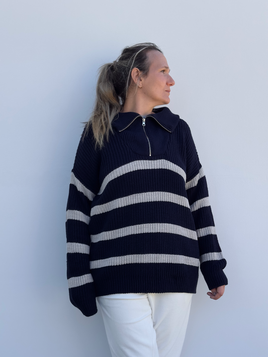 ITSASO JERSEY A RAYAS AZUL