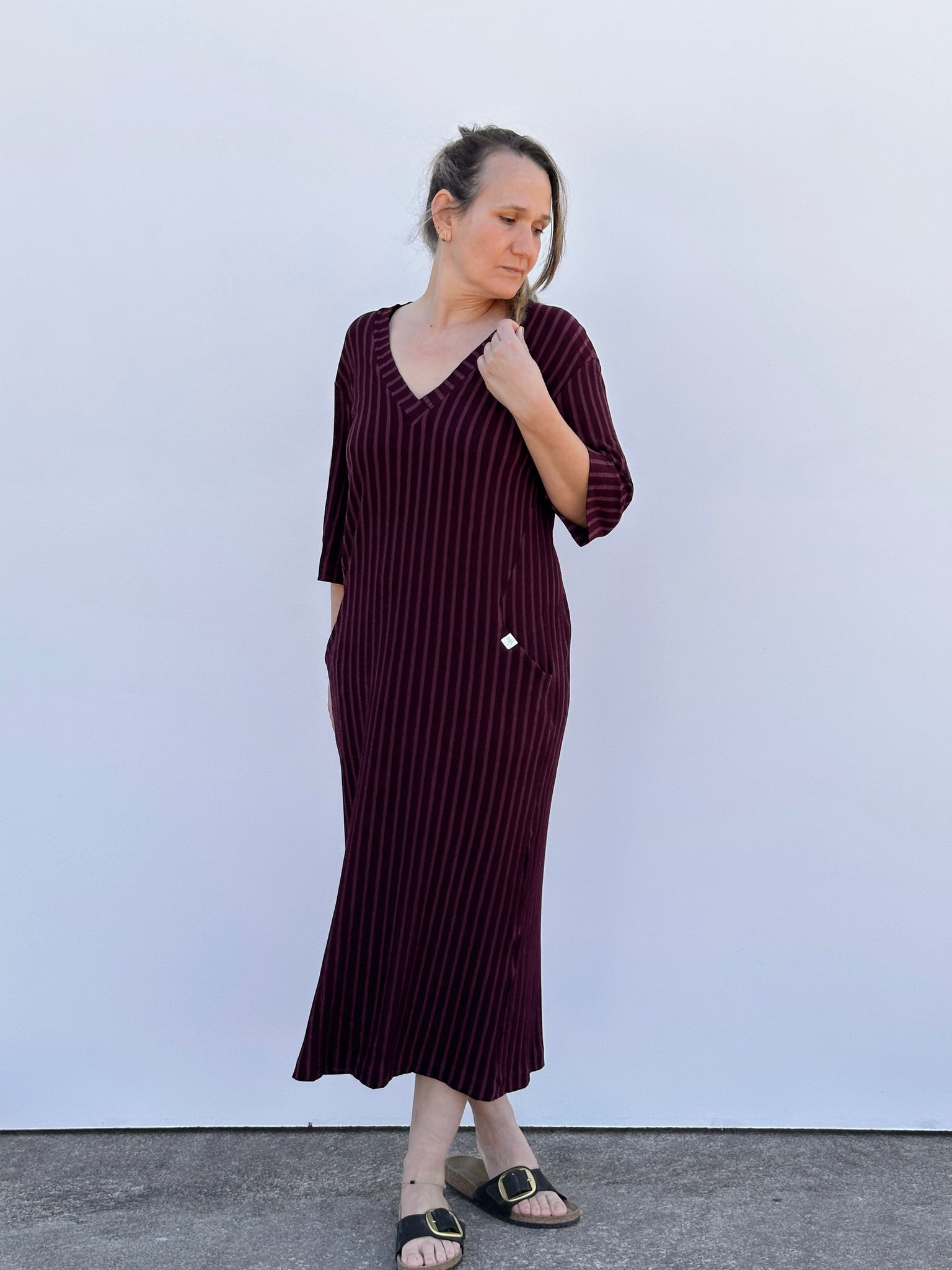 SAIO VESTIDO BERENJENA