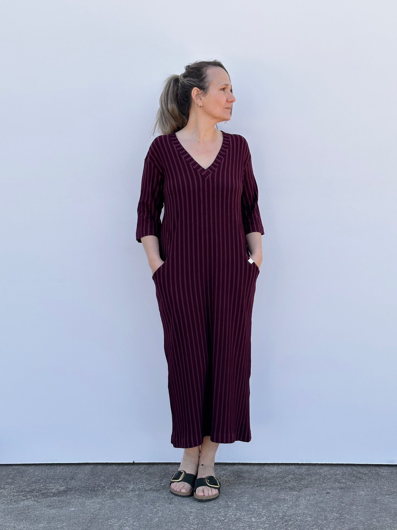SAIO VESTIDO BERENJENA