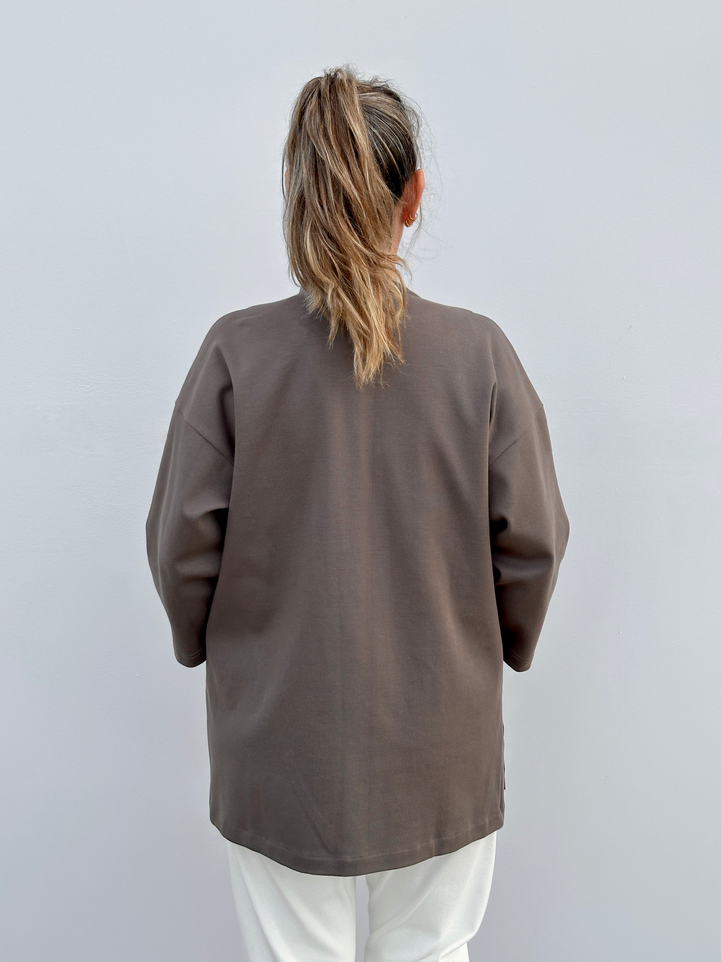 JARE CHAQUETA ASIMÉTRICA MARRON