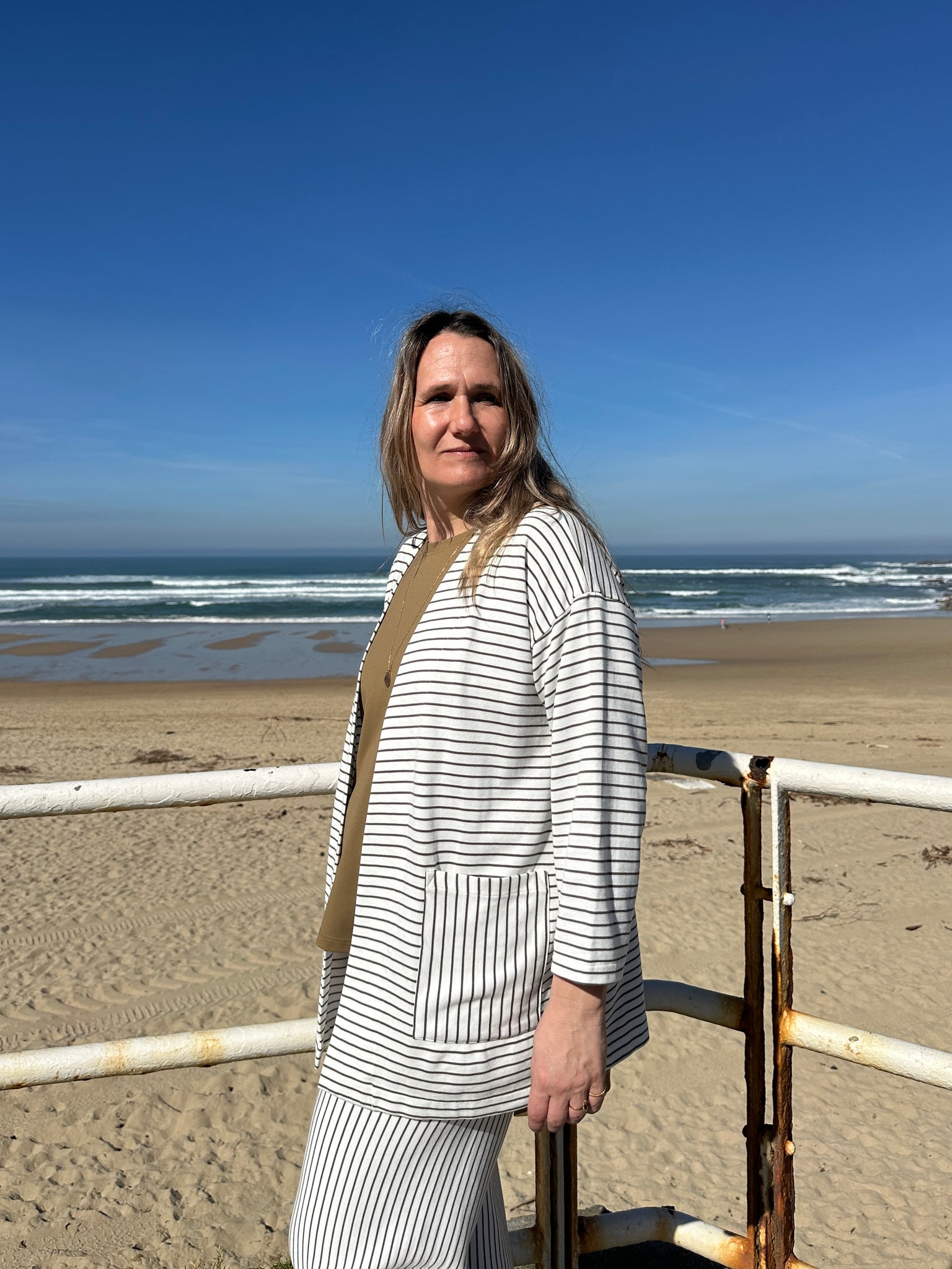 IRUNE CHAQUETA UDA RAYAS VERDE