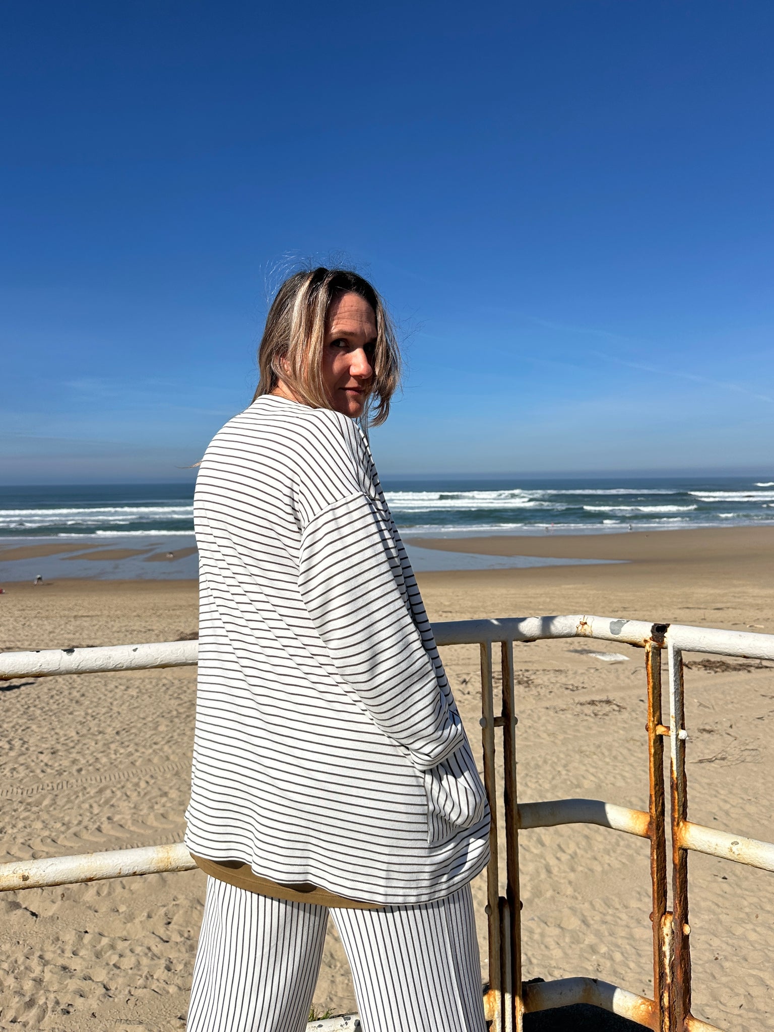 IRUNE CHAQUETA UDA RAYAS VERDE