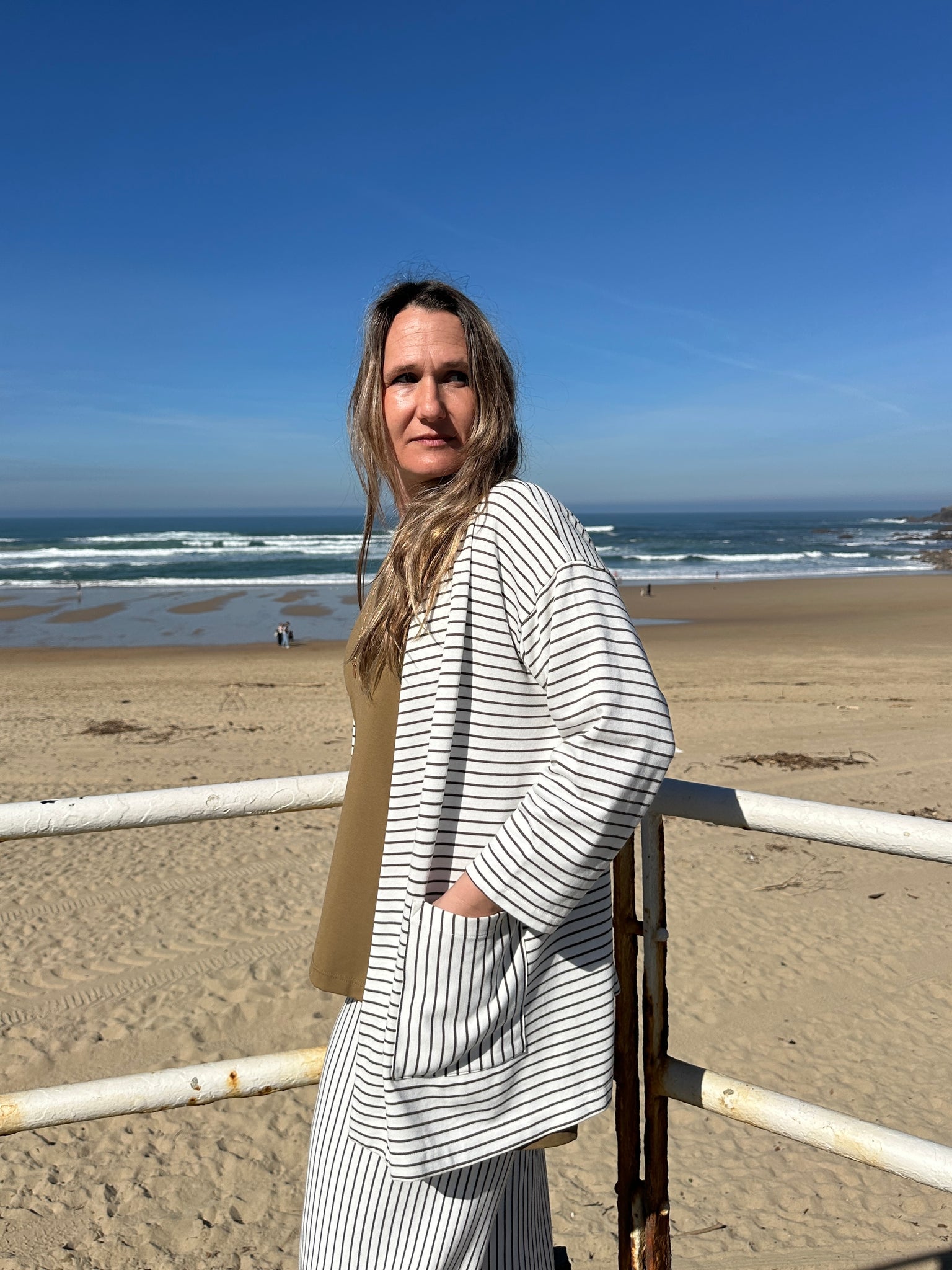 IRUNE CHAQUETA UDA RAYAS VERDE