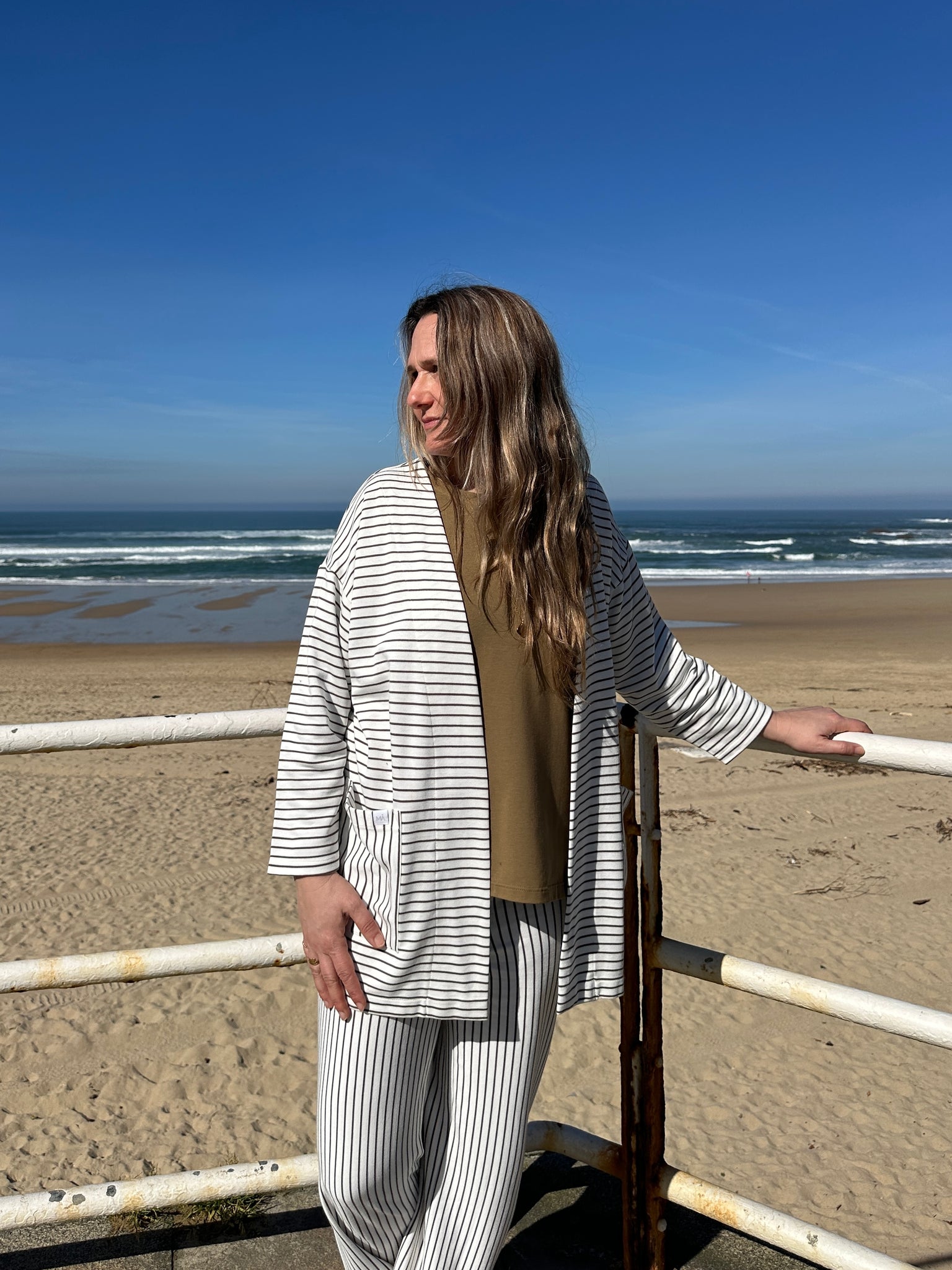 IRUNE CHAQUETA UDA RAYAS VERDE