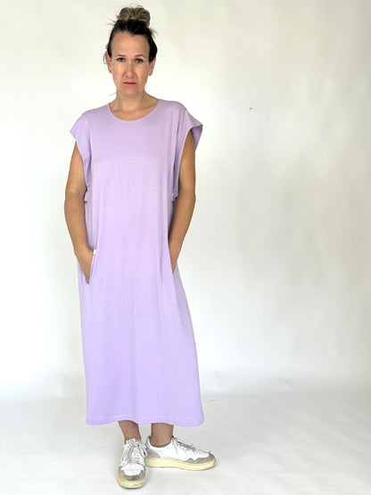 GARBIÑE VESTIDO LILA M/CORTA