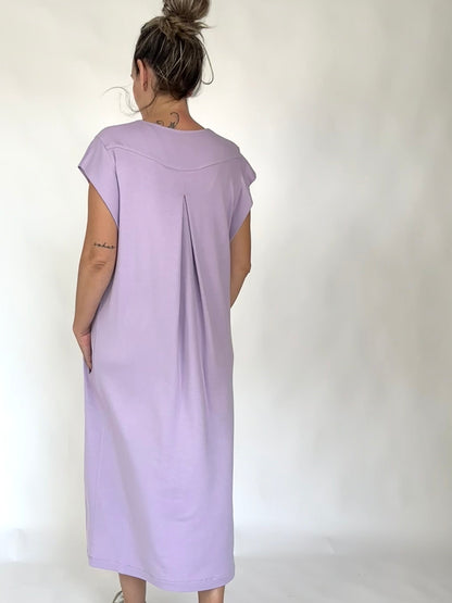 GARBIÑE VESTIDO LILA M/CORTA