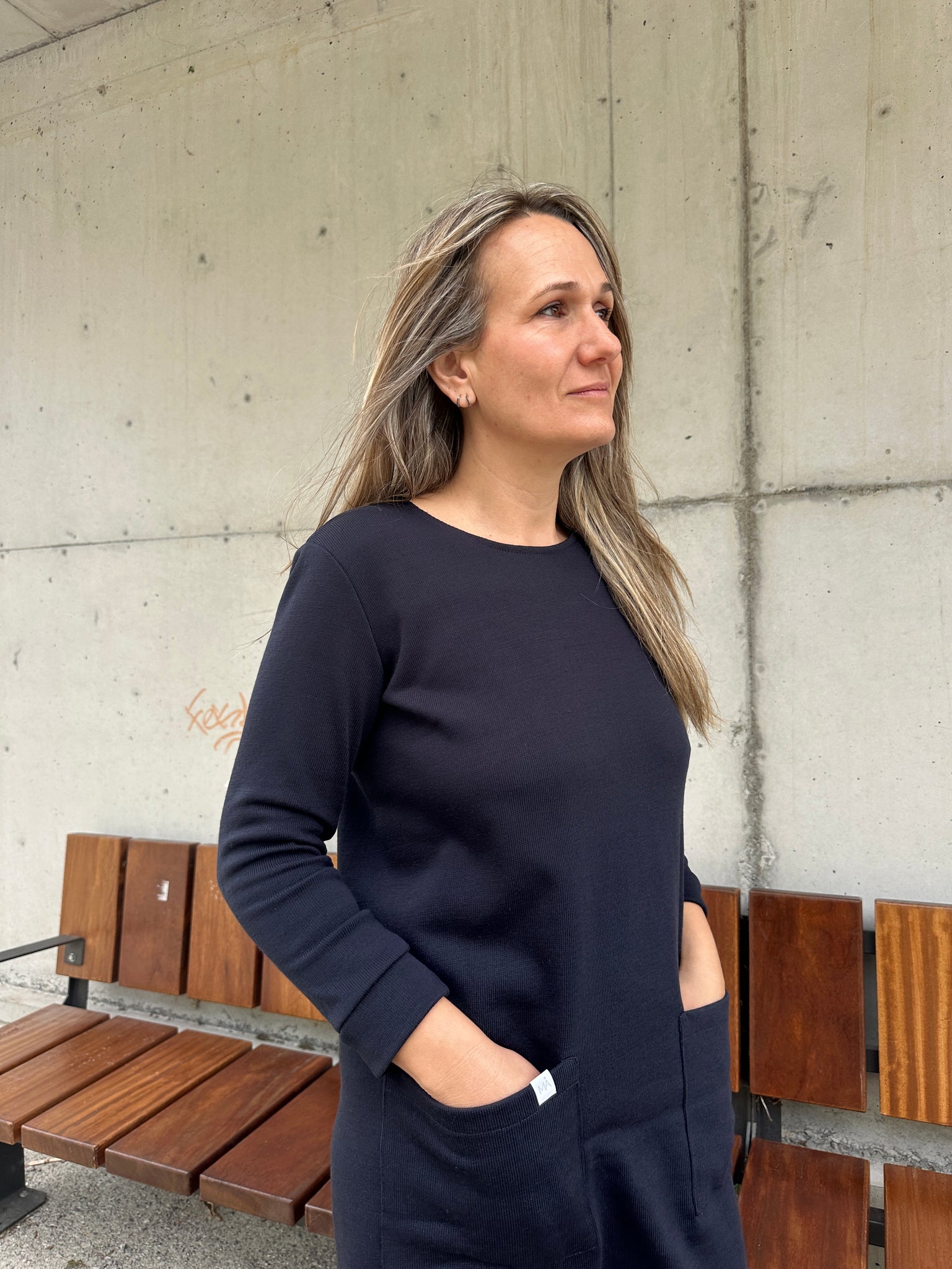 ANE VESTIDO AZUL MARINO