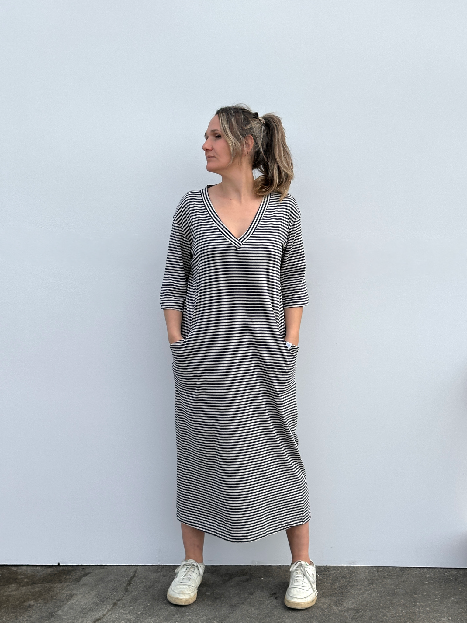 SAIO VESTIDO RAYAS