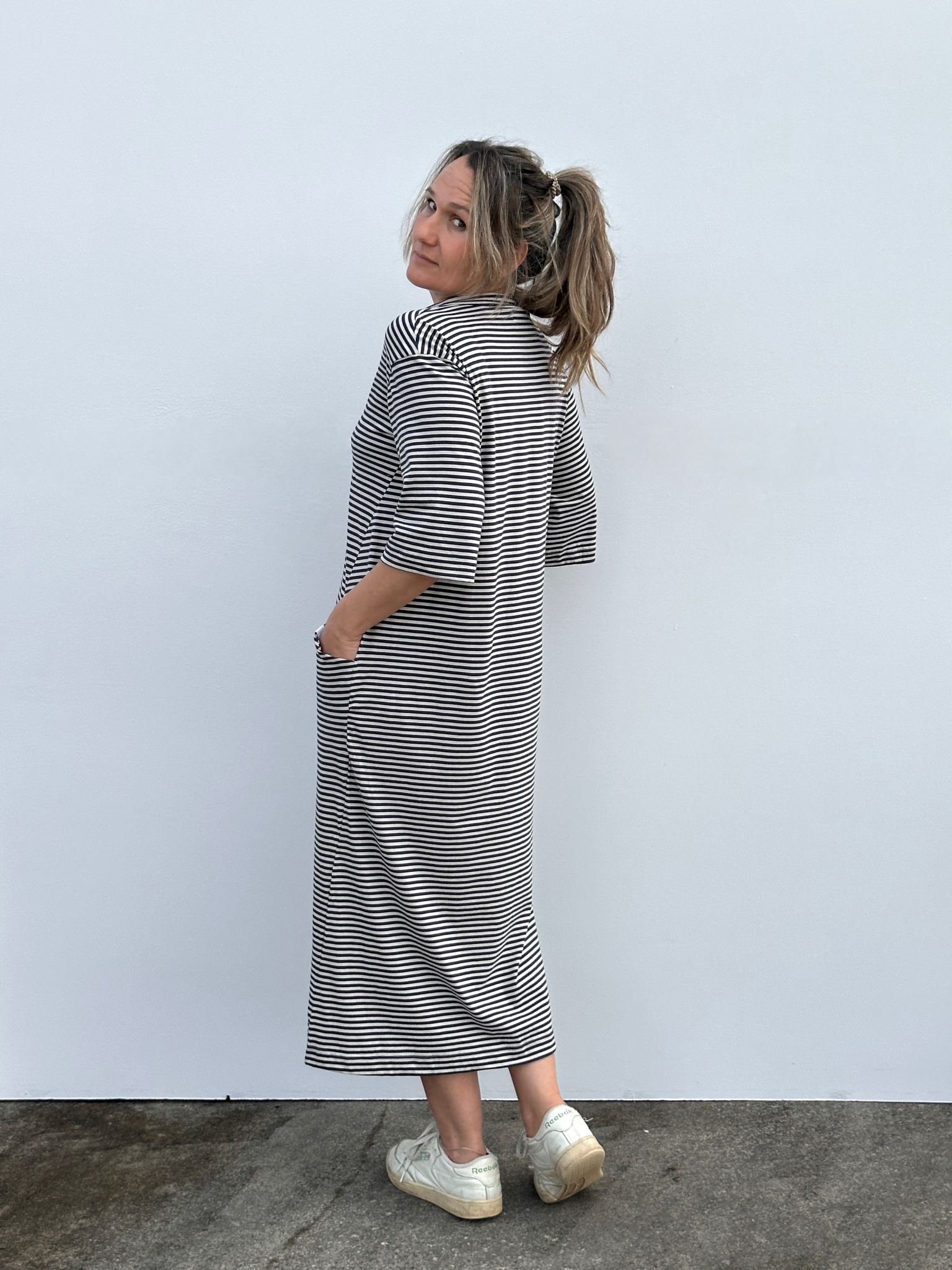 SAIO VESTIDO RAYAS