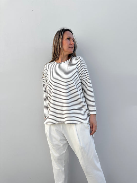 MADDI CAMISETA RAYAS VERDE