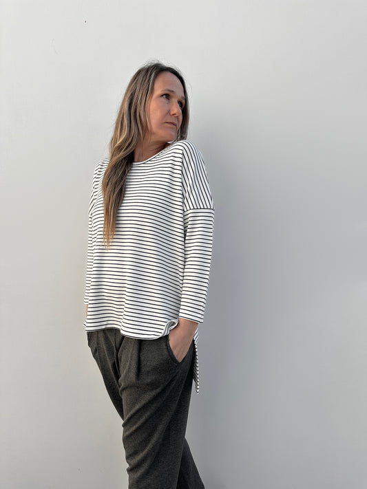 MADDI CAMISETA RAYAS AZUL