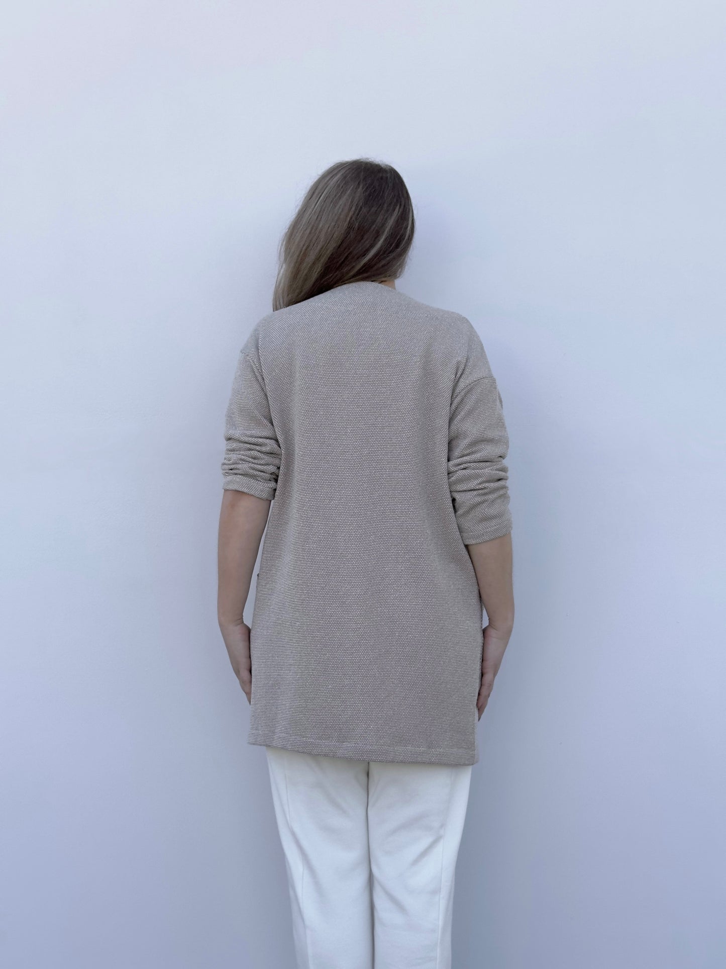 IRUNE CHAQUETA BEIGE JASPEADO