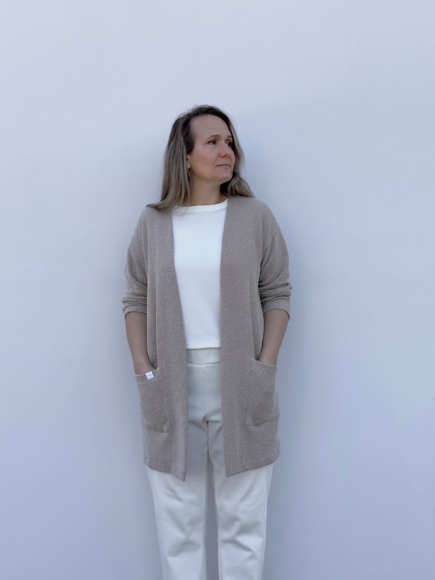 IRUNE CHAQUETA BEIGE JASPEADO