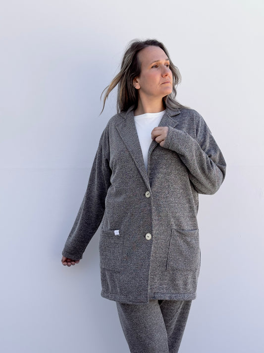 Blazer Maite canalé gris de Maider Alzaga, fotografía original 1