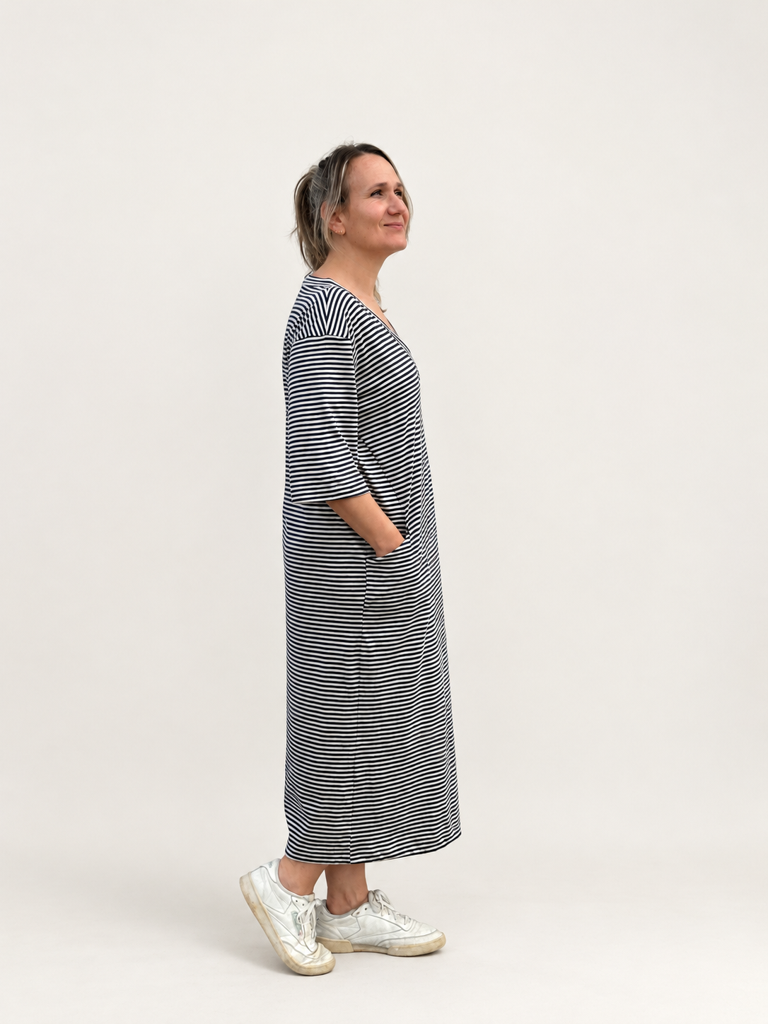 SAIO VESTIDO RAYAS de Maider Alzaga, fotografía 3.