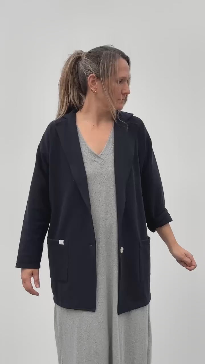 Blazer Maite zig zag azul de Maider Alzaga
