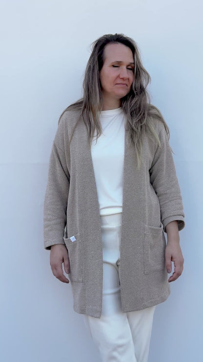 IRUNE CHAQUETA BEIGE JASPEADO
